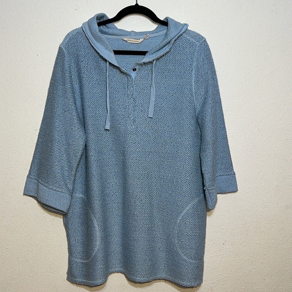 Soft Surroundings Cozumel Hooded Pullover
Sweater with Pockets Women's Large - Picture 3 of 17